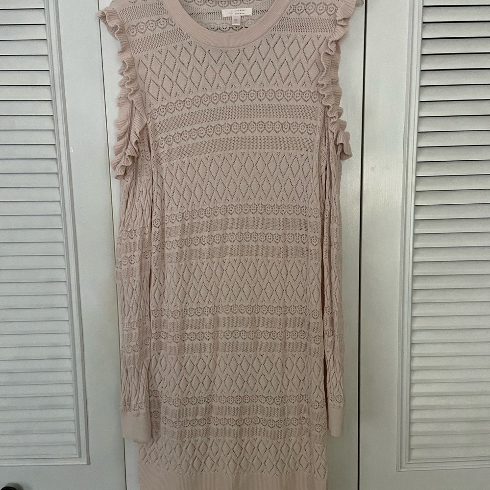 LC Lauren Conrad Cream Off-the-Shoulder Sweater Size XL - Picture 3 of 12